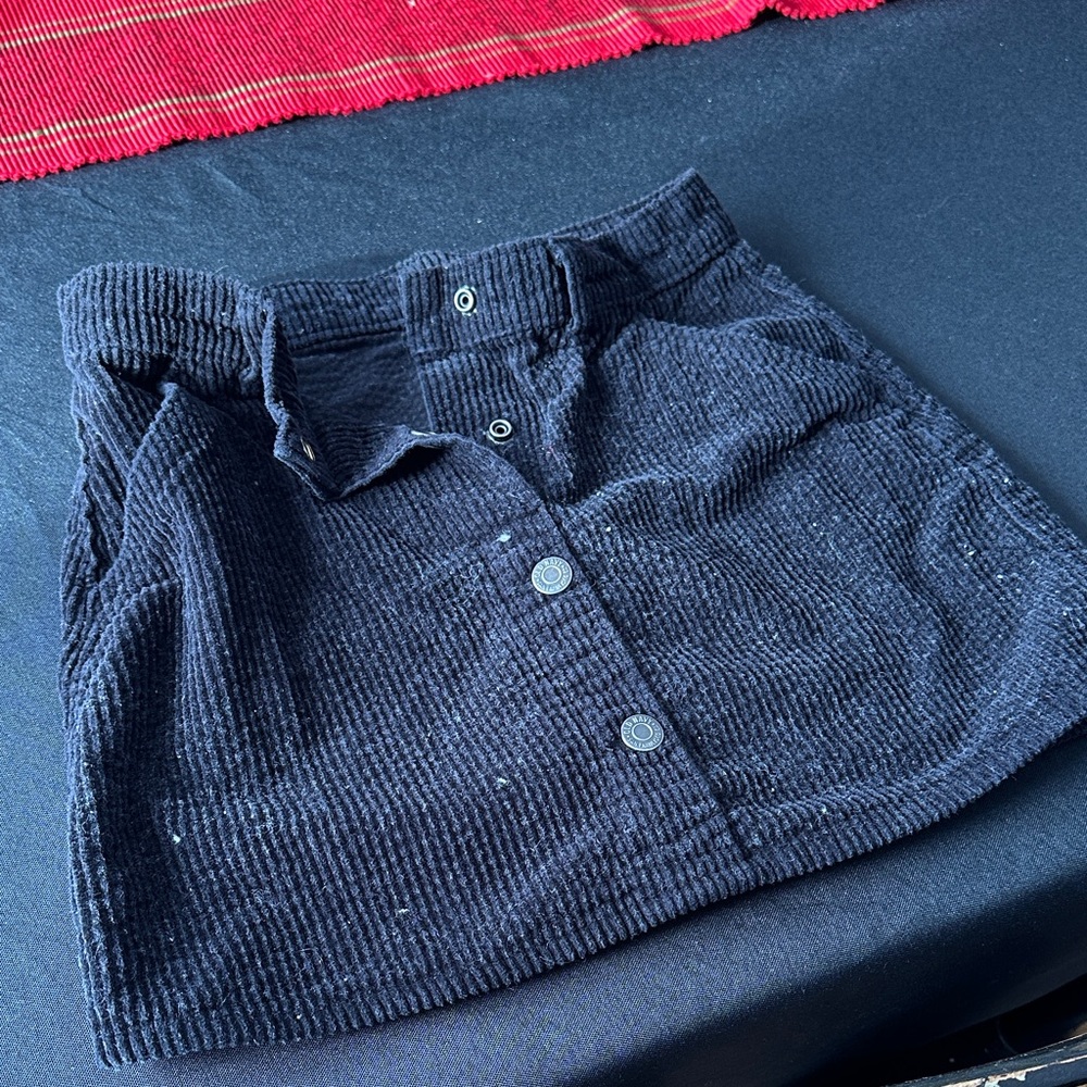 Old Navy Black Corduroy Mini Skirt